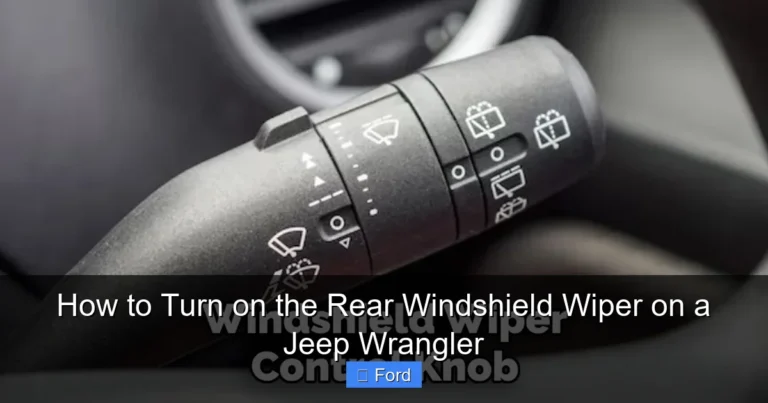 How to Turn on the Rear Windshield Wiper on a Jeep Wrangler