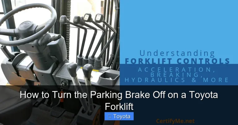 How to Turn the Parking Brake Off on a Toyota Forklift