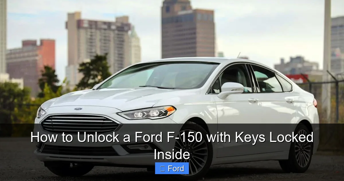 How to Unlock a Ford F-150 with Keys Locked Inside