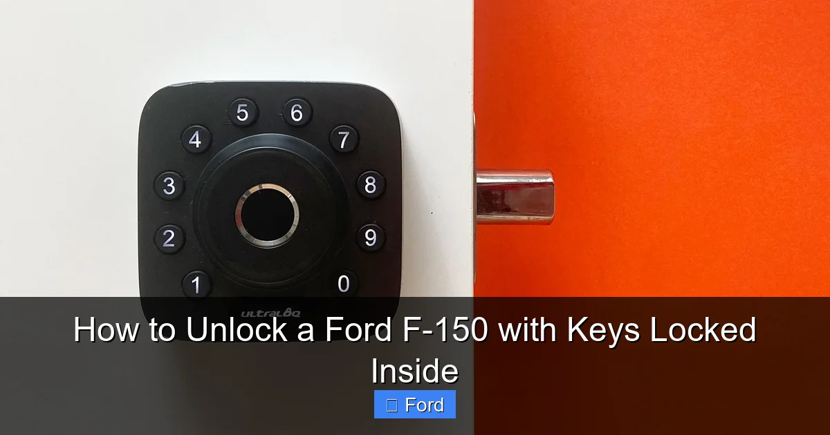 How to Unlock a Ford F-150 with Keys Locked Inside