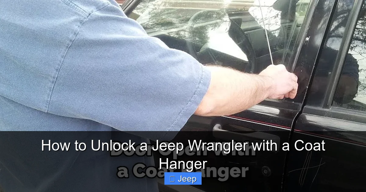How to Unlock a Jeep Wrangler with a Coat Hanger