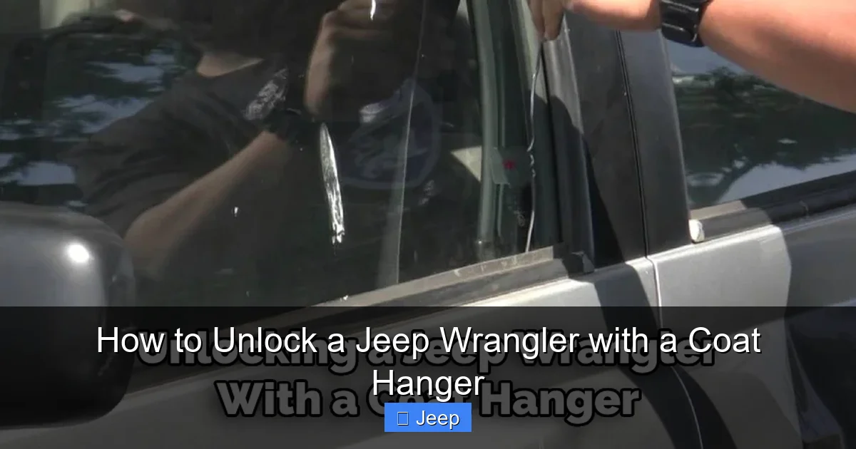 How to Unlock a Jeep Wrangler with a Coat Hanger