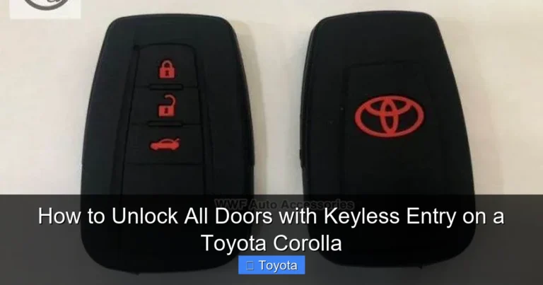 How to Unlock All Doors with Keyless Entry on a Toyota Corolla