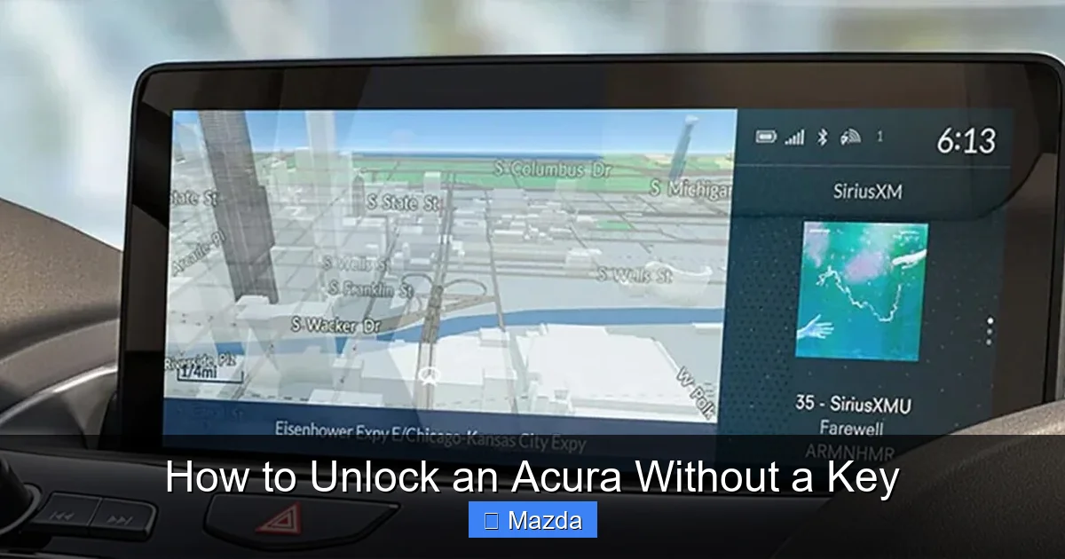 How to Unlock an Acura Without a Key