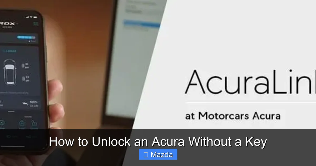 How to Unlock an Acura Without a Key