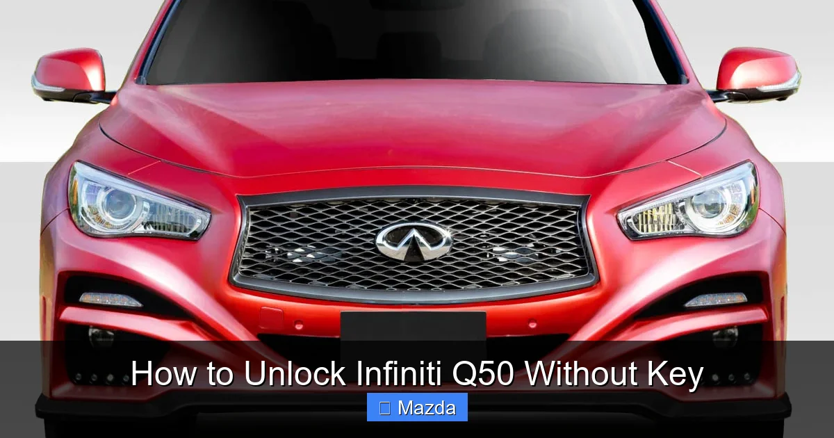 How to Unlock Infiniti Q50 Without Key