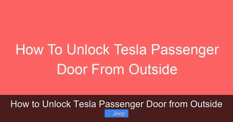 How to Unlock Tesla Passenger Door from Outside