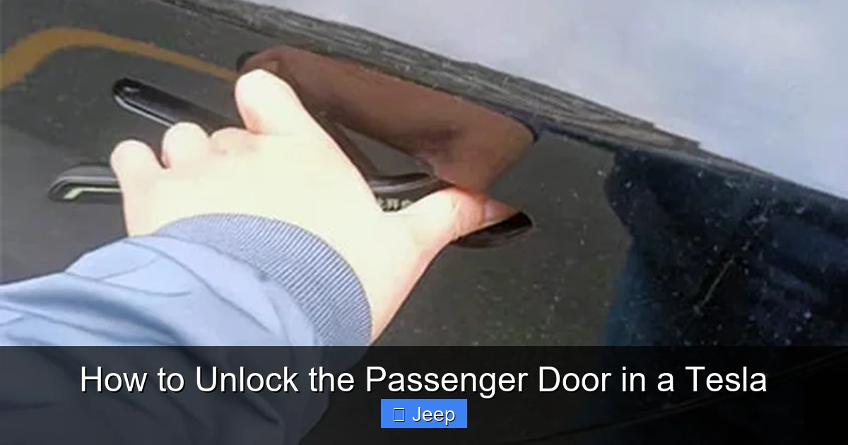 How to Unlock the Passenger Door in a Tesla
