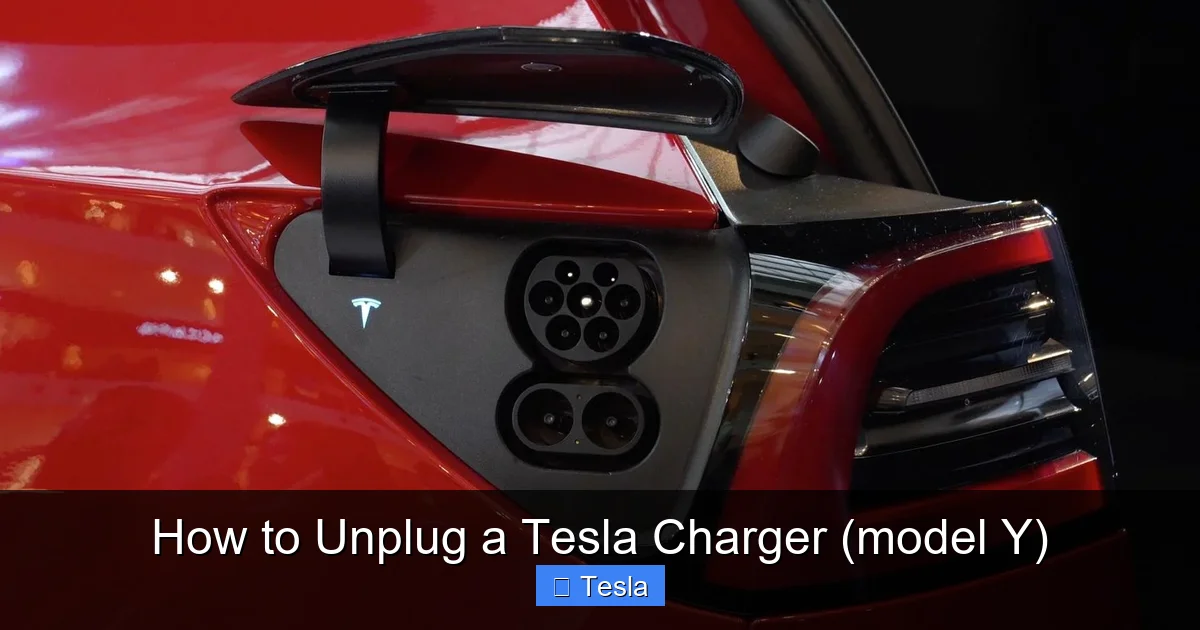 How to Unplug a Tesla Charger (model Y)