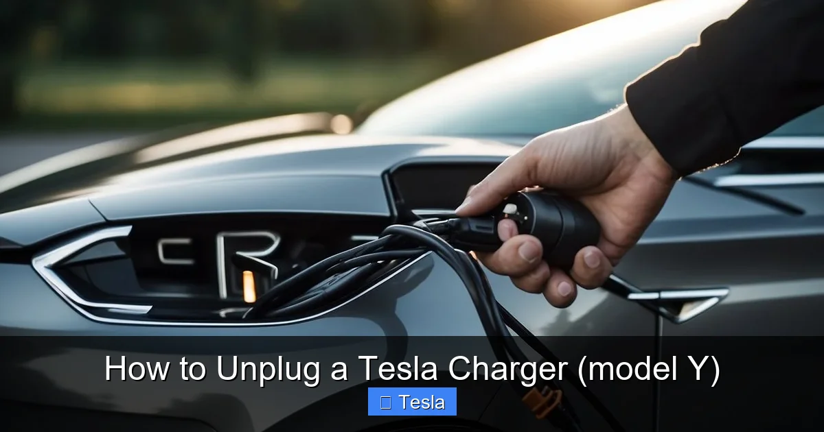 How to Unplug a Tesla Charger (model Y)