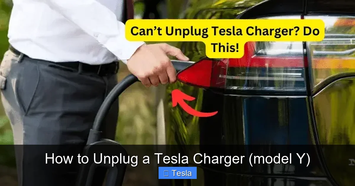 How to Unplug a Tesla Charger (model Y)