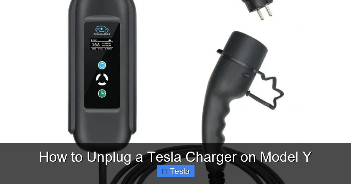 How to Unplug a Tesla Charger on Model Y