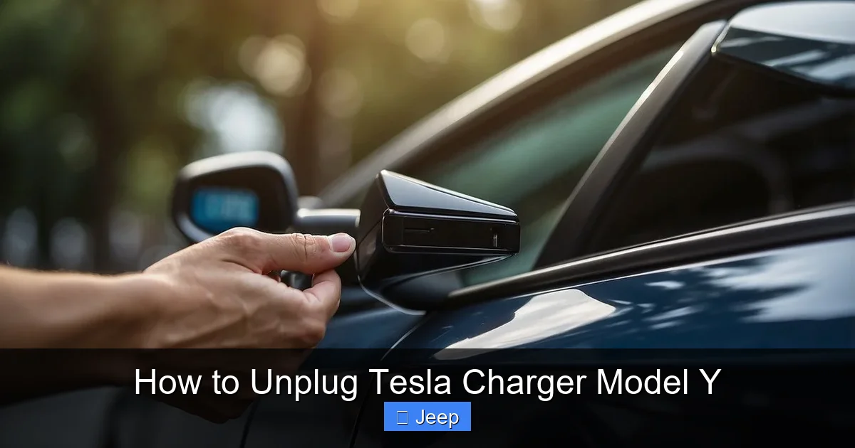 How to Unplug Tesla Charger Model Y
