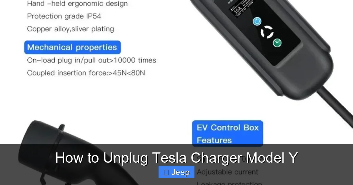 How to Unplug Tesla Charger Model Y