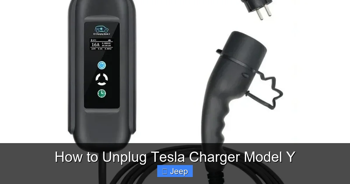 How to Unplug Tesla Charger Model Y