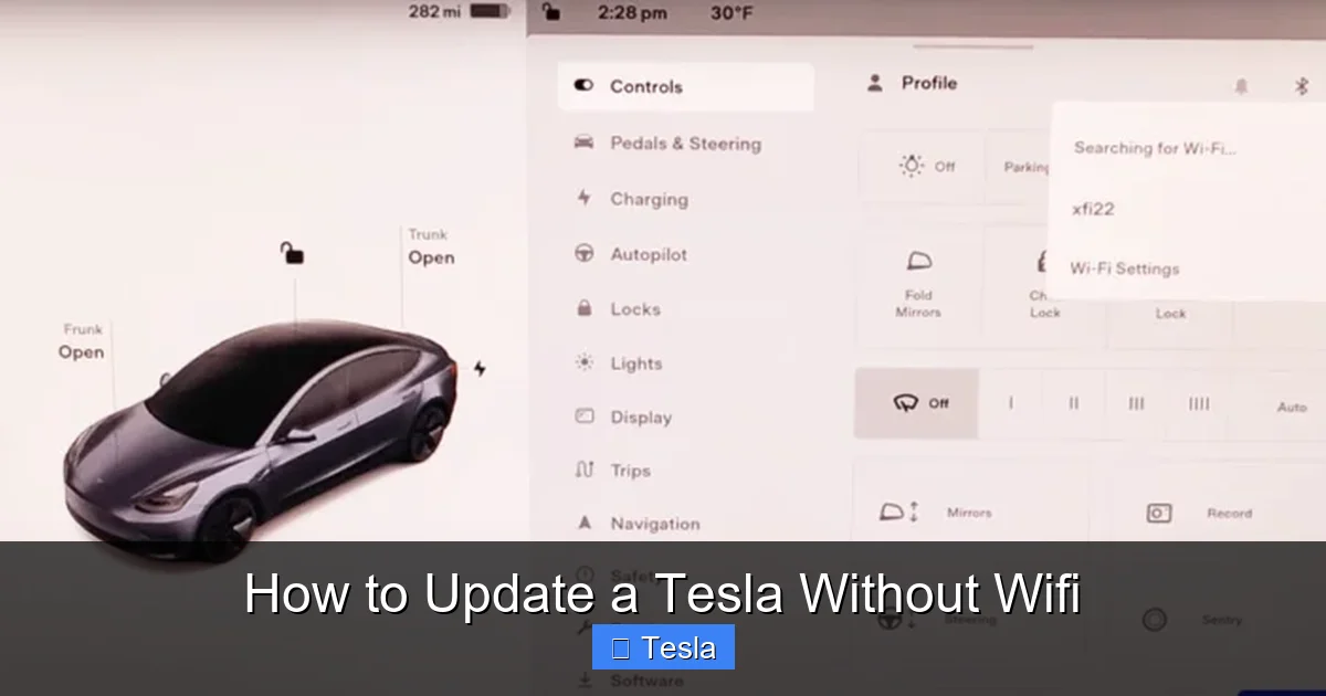 How to Update a Tesla Without Wifi