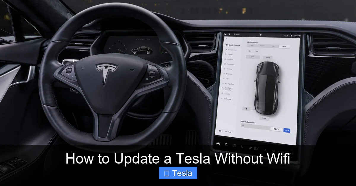 How to Update a Tesla Without Wifi