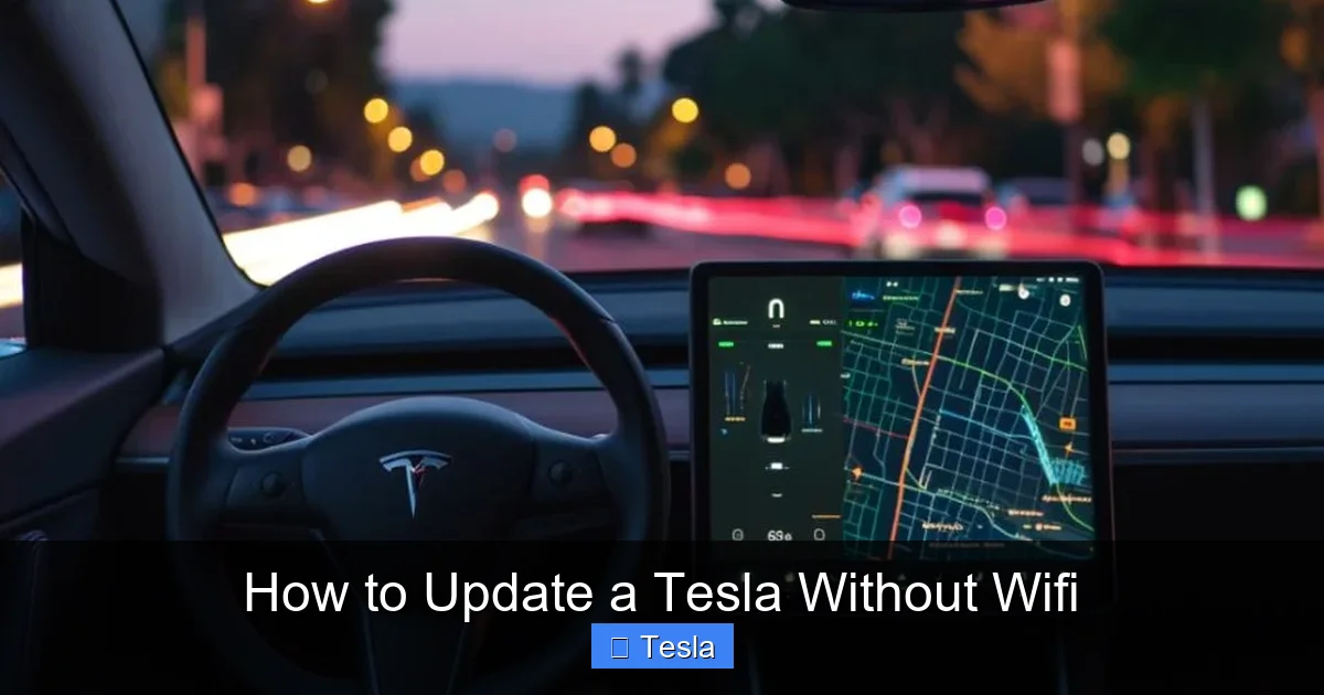 How to Update a Tesla Without Wifi