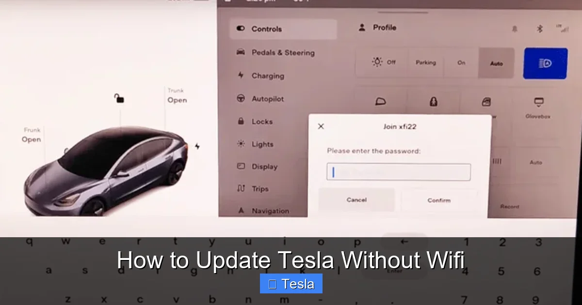 How to Update Tesla Without Wifi