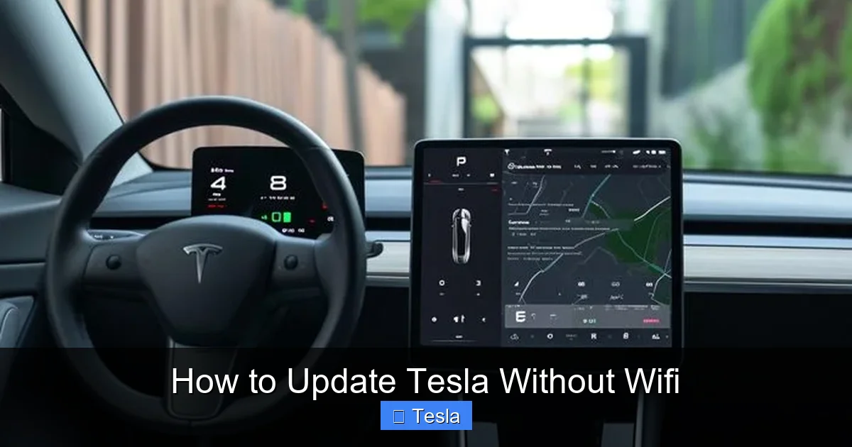 How to Update Tesla Without Wifi