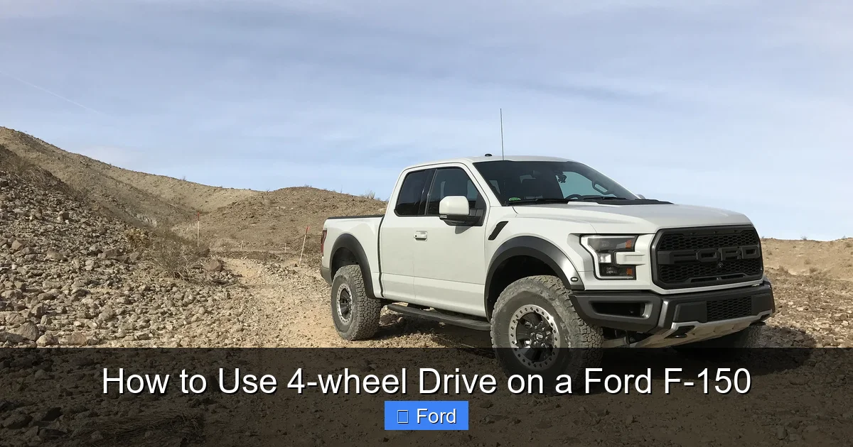 How to Use 4-wheel Drive on a Ford F-150