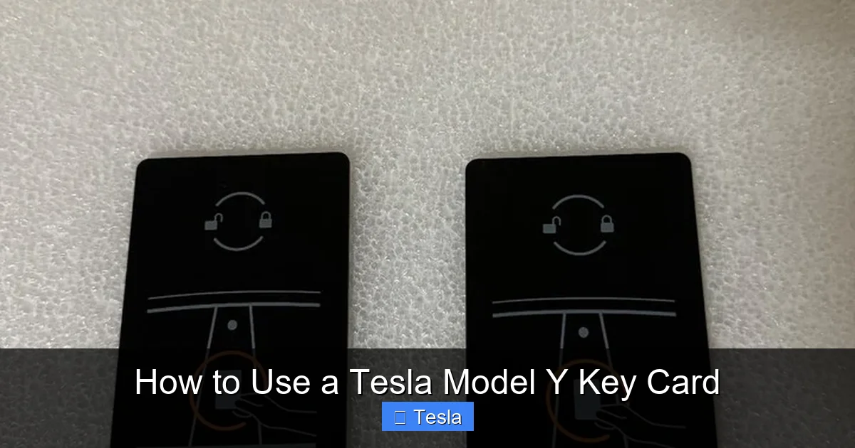 How to Use a Tesla Model Y Key Card