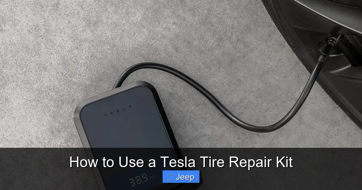 How to Use a Tesla Tire Repair Kit