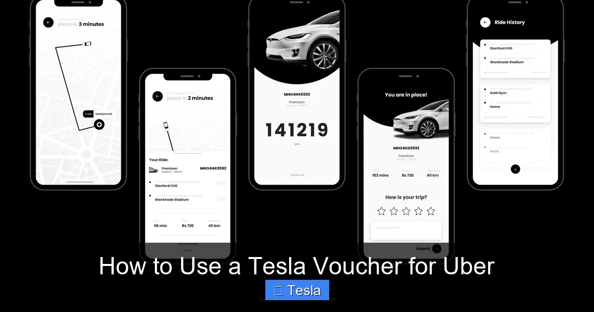 How to Use a Tesla Voucher for Uber