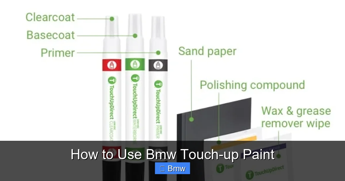 How to Use Bmw Touch-up Paint