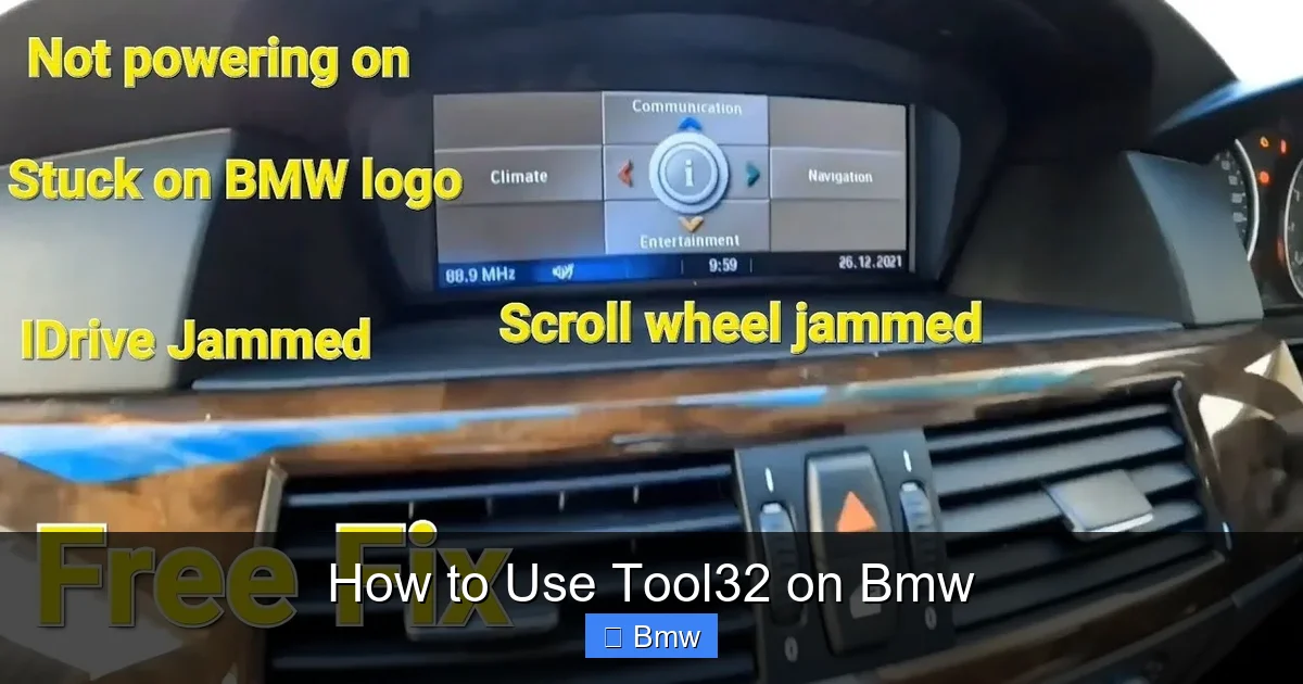 How to Use Tool32 on Bmw