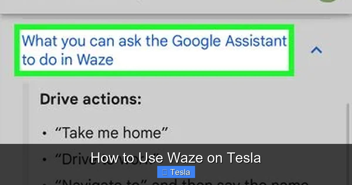 How to Use Waze on Tesla