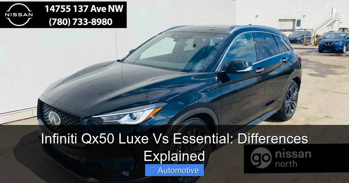 Infiniti Qx50 Luxe Vs Essential: Differences Explained