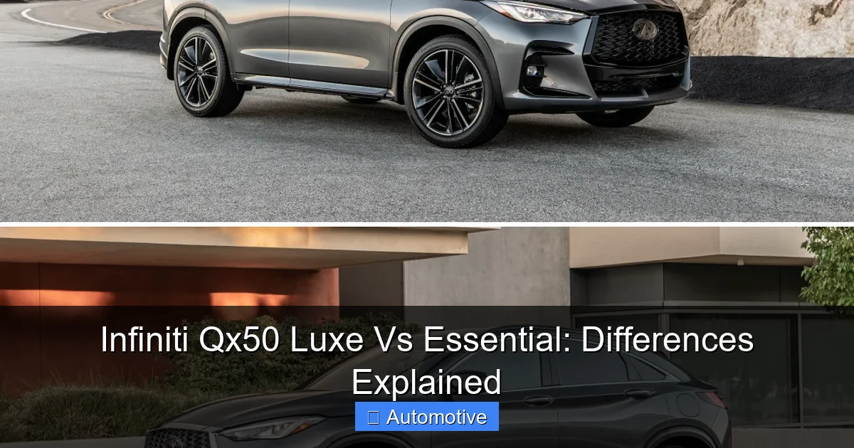 Infiniti Qx50 Luxe Vs Essential: Differences Explained