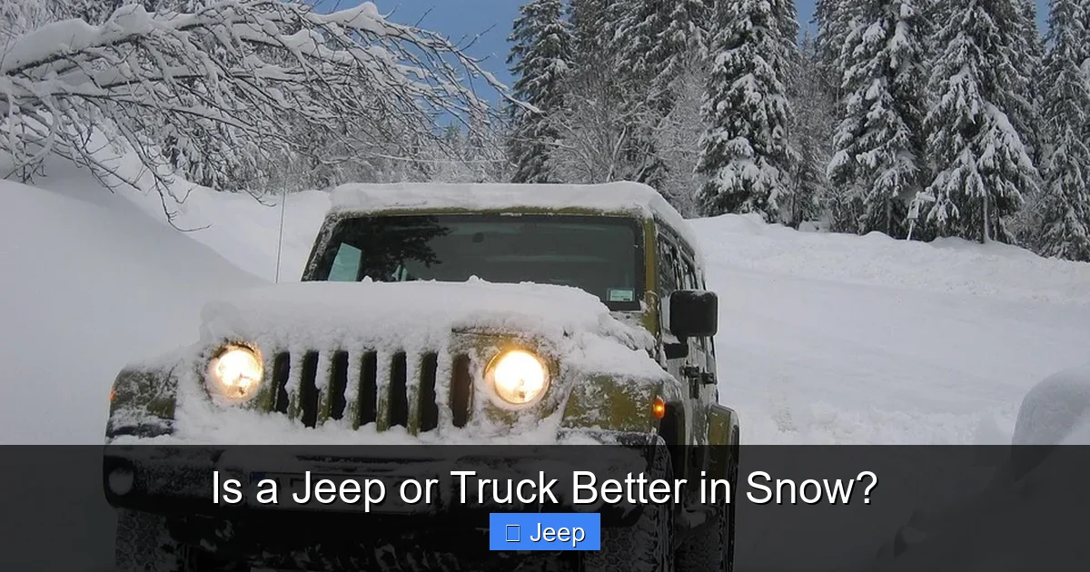 Is a Jeep or Truck Better in Snow?