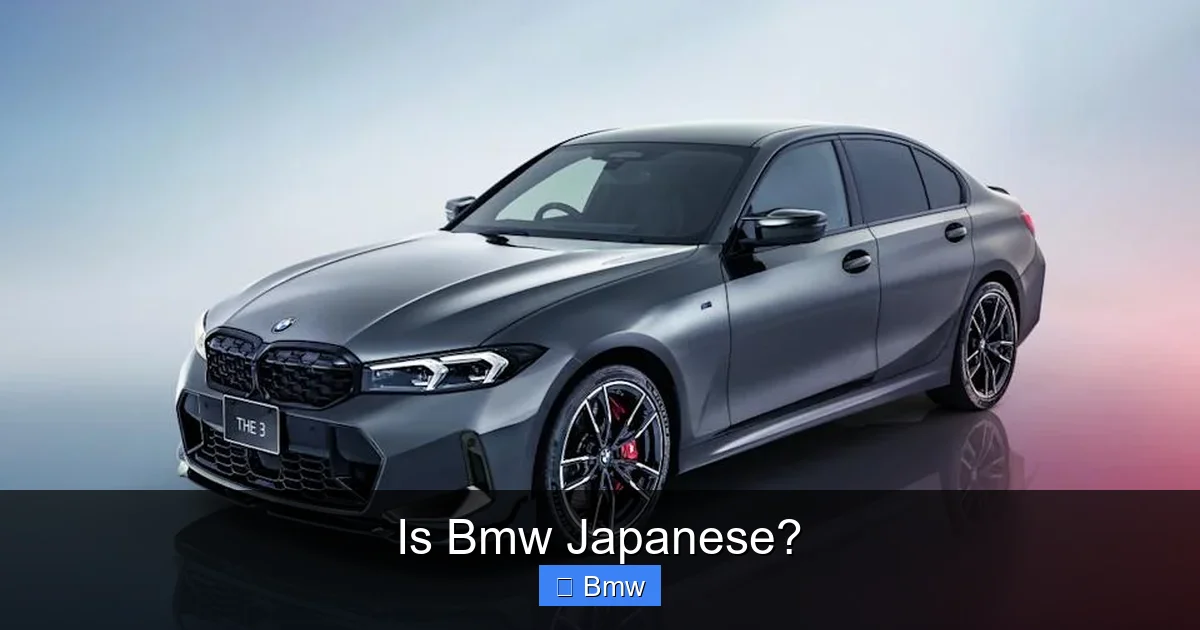 Is Bmw Japanese?