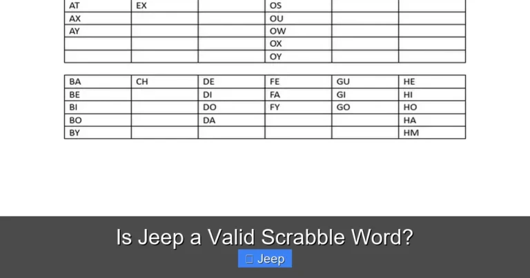 Is Jeep a Valid Scrabble Word?