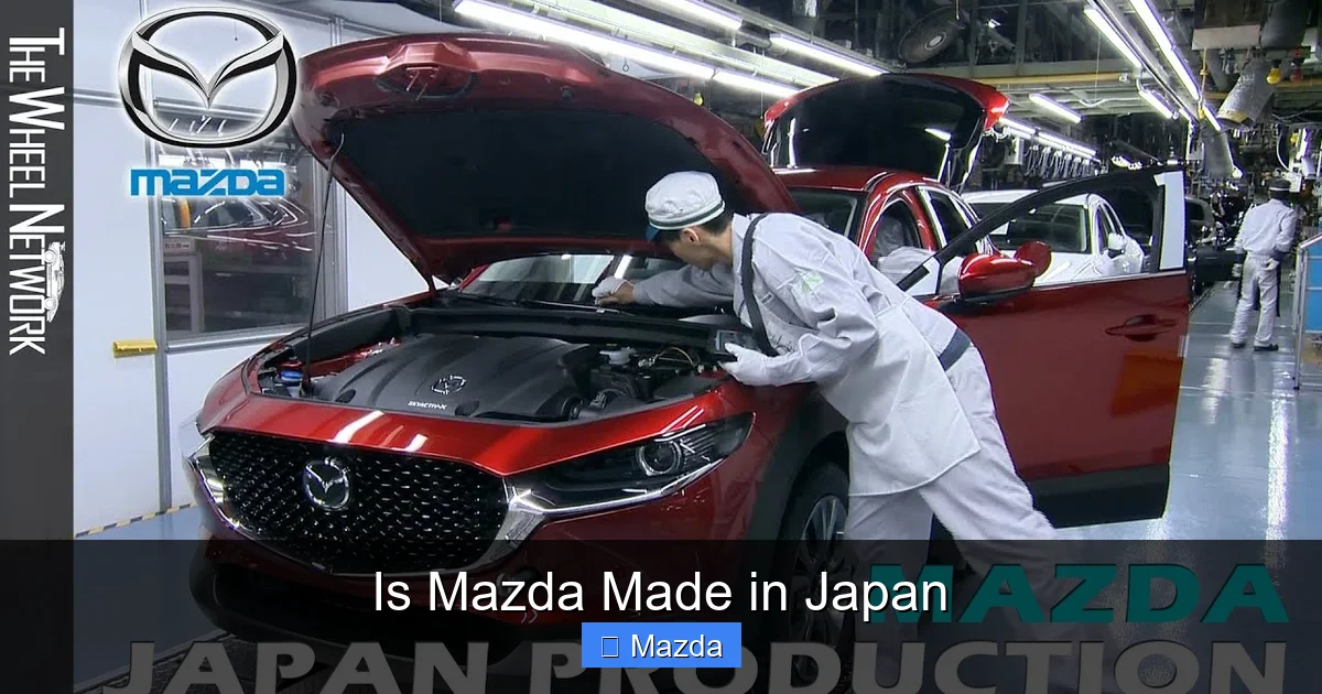 Is Mazda Made in Japan