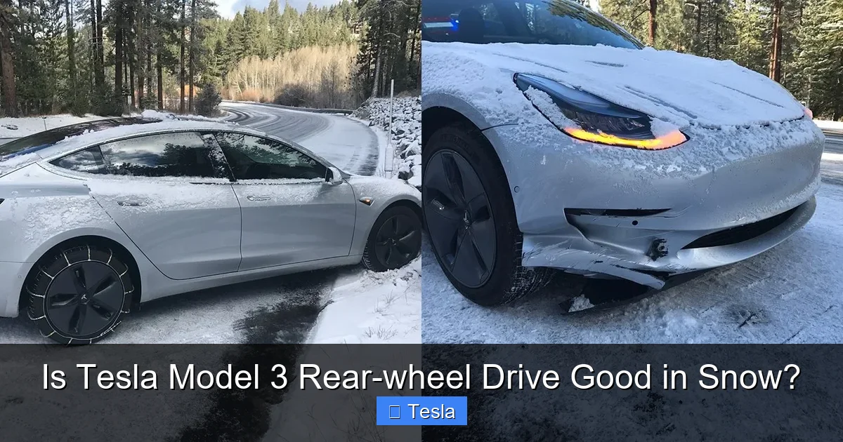 Is Tesla Model 3 Rear-wheel Drive Good in Snow?
