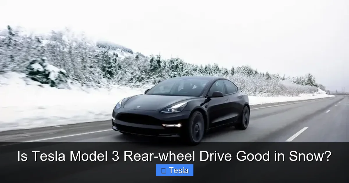 Is Tesla Model 3 Rear-wheel Drive Good in Snow?