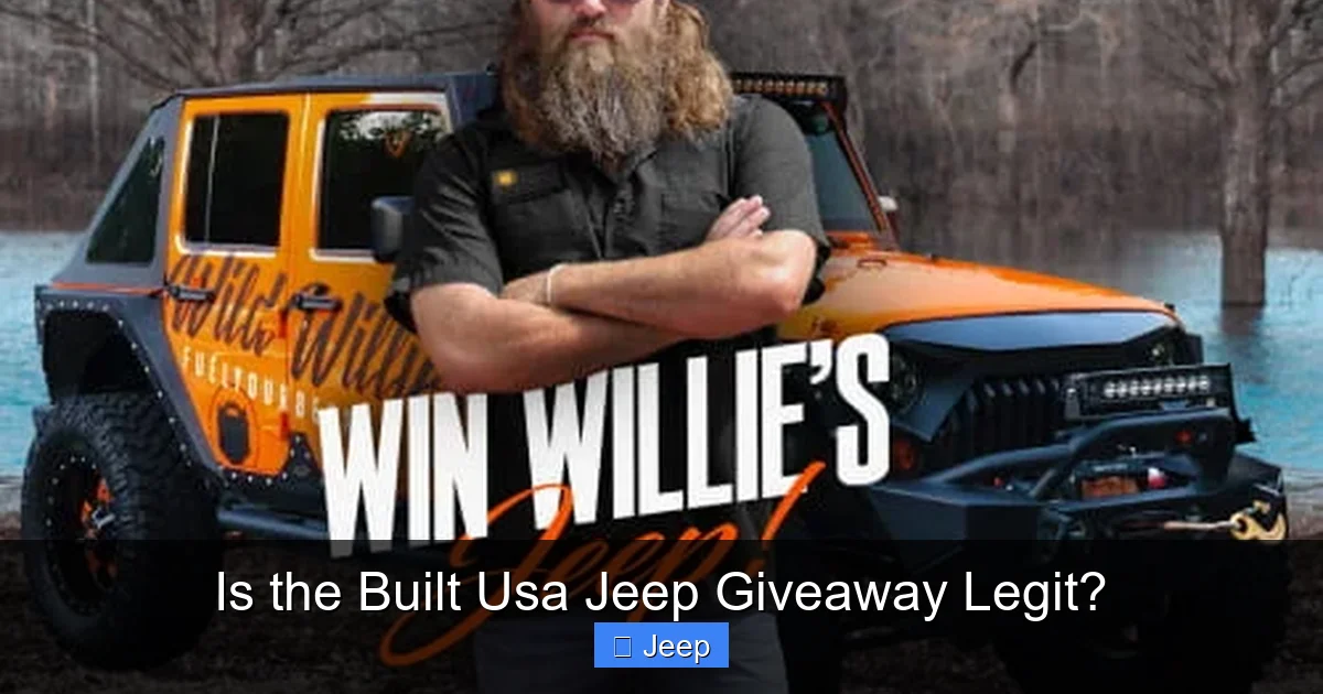 Is the Built Usa Jeep Giveaway Legit?