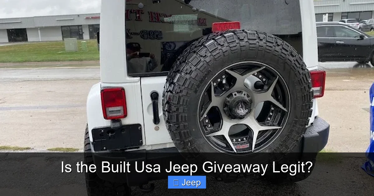 Is the Built Usa Jeep Giveaway Legit?