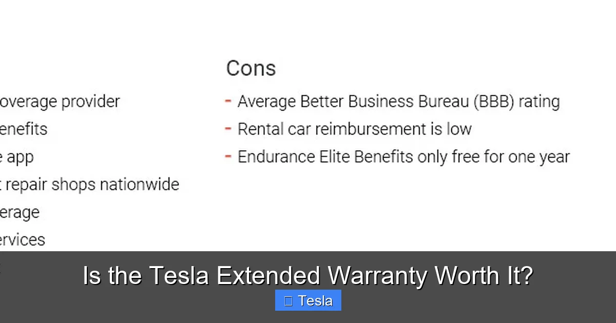 Is the Tesla Extended Warranty Worth It?