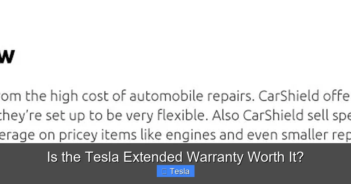 Is the Tesla Extended Warranty Worth It?