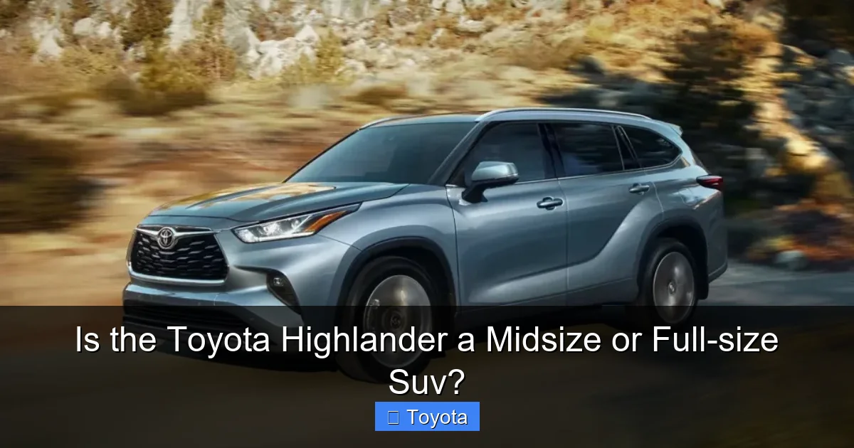 Is the Toyota Highlander a Midsize or Full-size Suv?