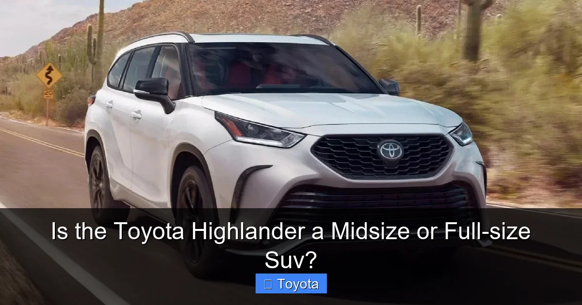 Is the Toyota Highlander a Midsize or Full-size Suv?