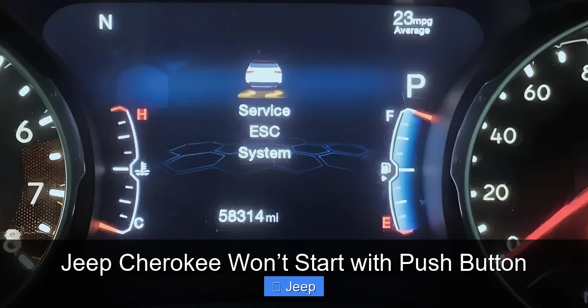Jeep Cherokee Won’t Start with Push Button