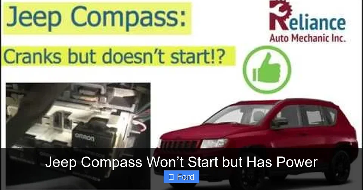 Jeep Compass Won’t Start but Has Power