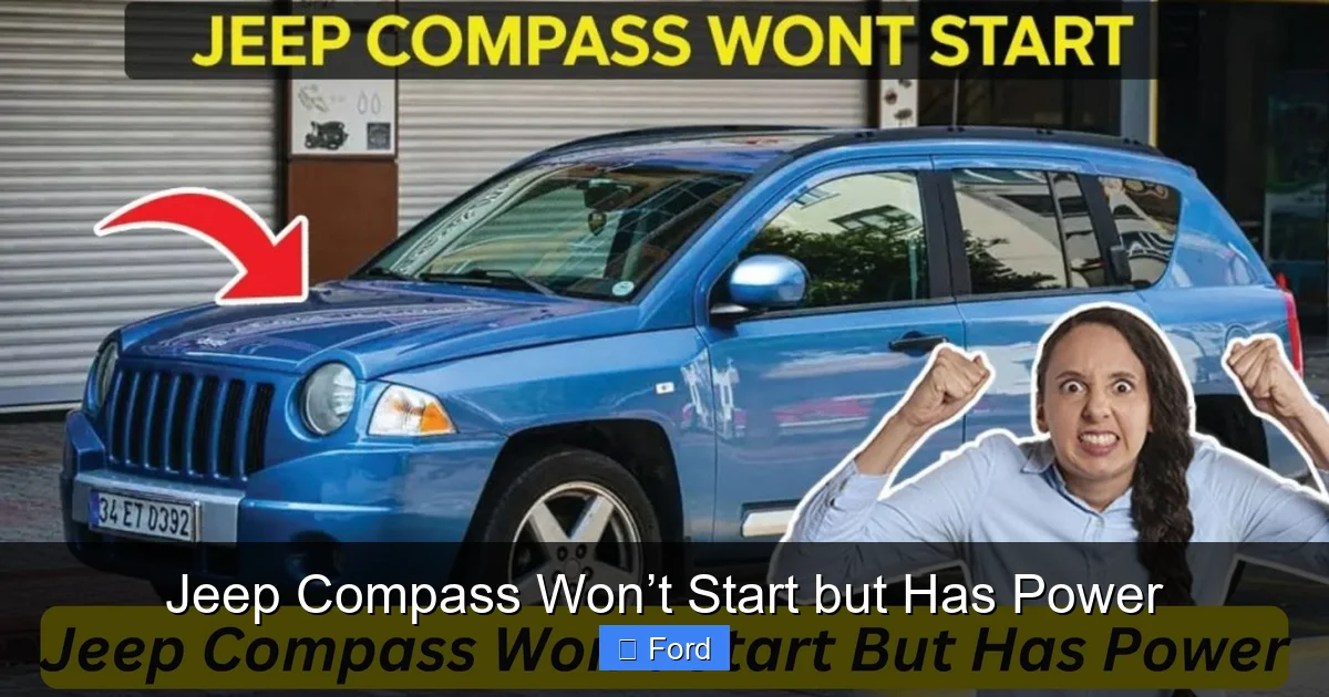 Jeep Compass Won’t Start but Has Power
