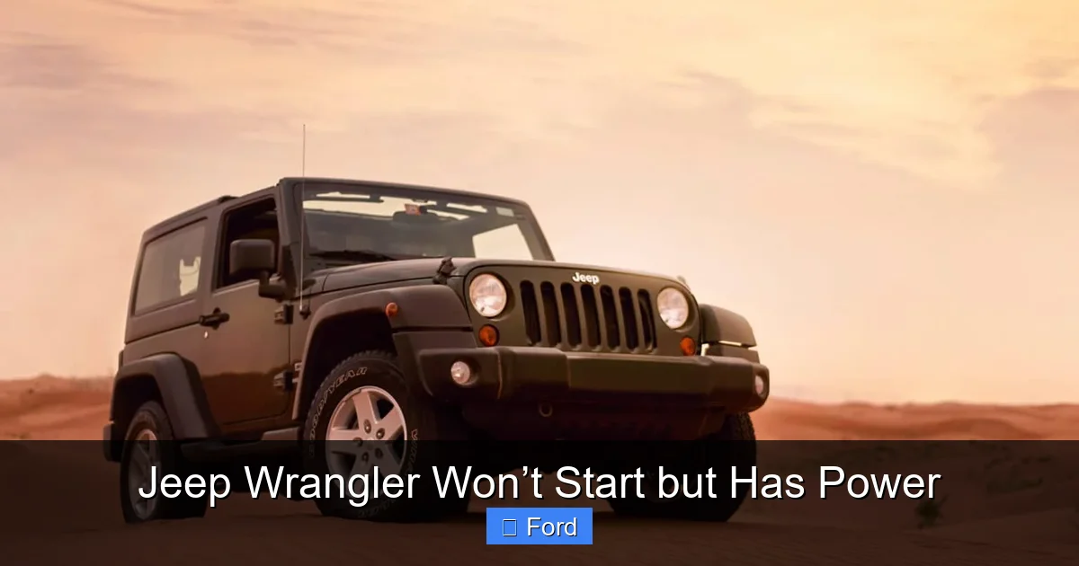 Jeep Wrangler Won’t Start but Has Power