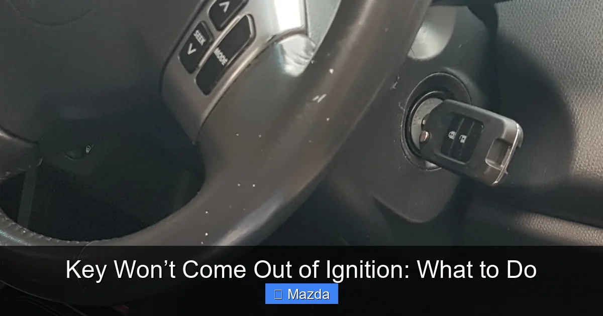 Key Won’t Come Out of Ignition: What to Do